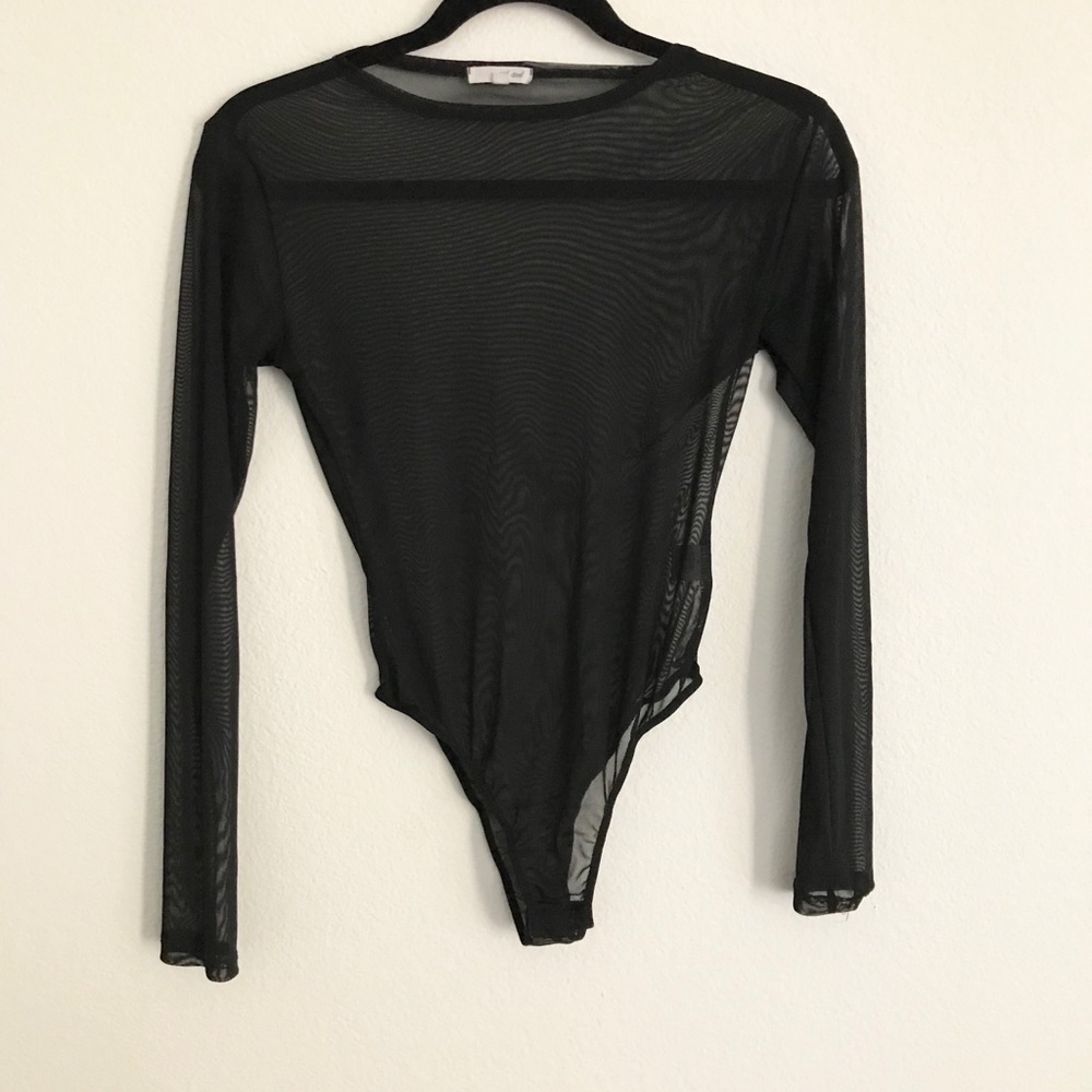 💙$5 black mesh bodysuit